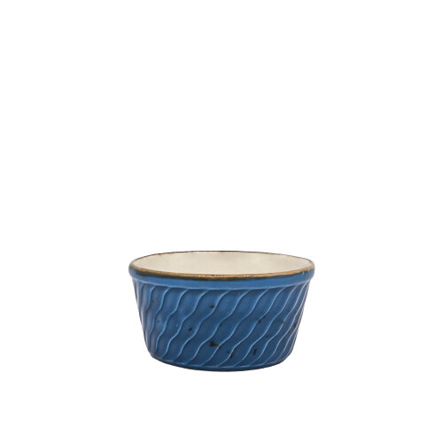 Zest Porcelain Suffle Kase Rölyef 9Cm -Paris Mavi - ZEST PORCELAIN