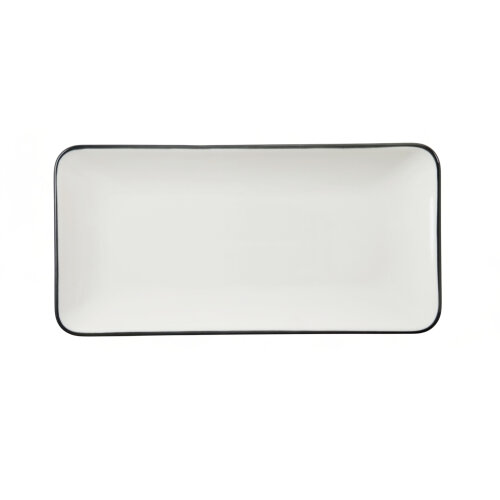Zest Porcelain Tk Sunum Tabak 30X15Cm-Riva Siyah - ZEST PORCELAIN