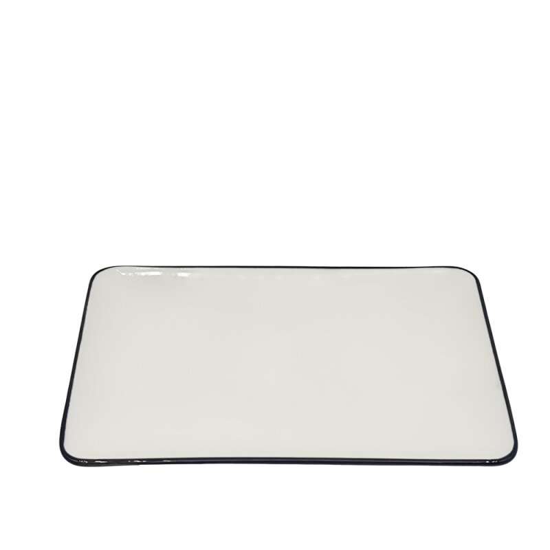 Zest Porcelain Tk Sunum Tabak 30X20Cm -Riva Siyah - 1