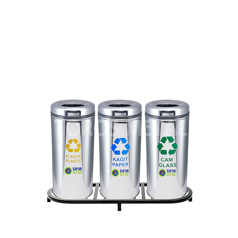 TOROS 3 LÜ PASLANMAZ GERİ DÖNÜŞÜM SETİ - 1