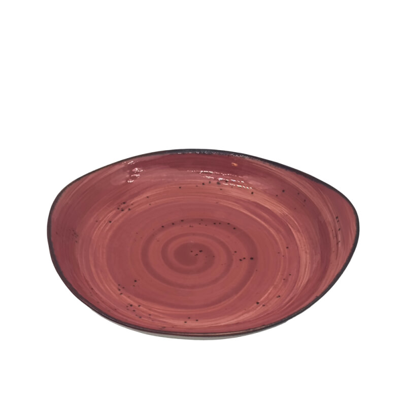 Tulu Porselen Mar 24cm Sunum Tabak 27X24X6-Reactıve 36 Kırmızı MAR24KYR36 - 1