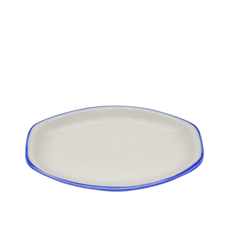 Zest Porcelain Tulu Alis Kayık Tabak 18Cm-Riva Mavi - 1