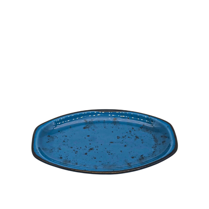 Tulu Porselen Alis Kayık Tabak - Reactive 93 Mavi - 1