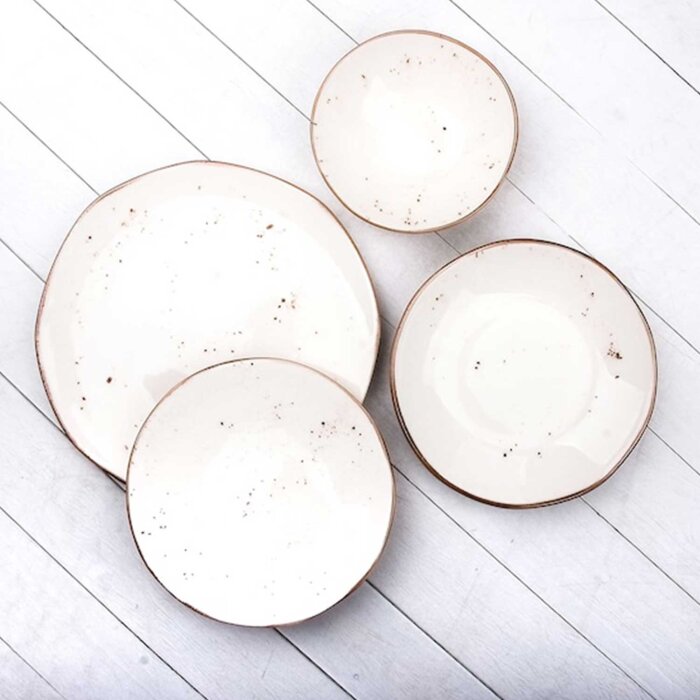 Zest Porcelain Elegance Düz Tabak 19 Cm-Paris Krem - 2