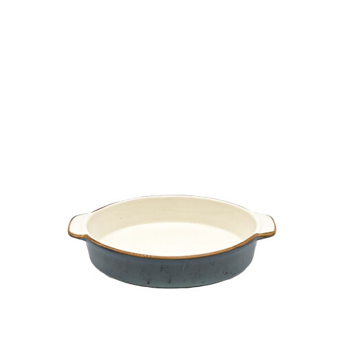 Tulu Porselen Fırın Kabı Oval ( 15X21cm)-Reactıve96 Mavi OV21FKR96 - TULU PORSELEN
