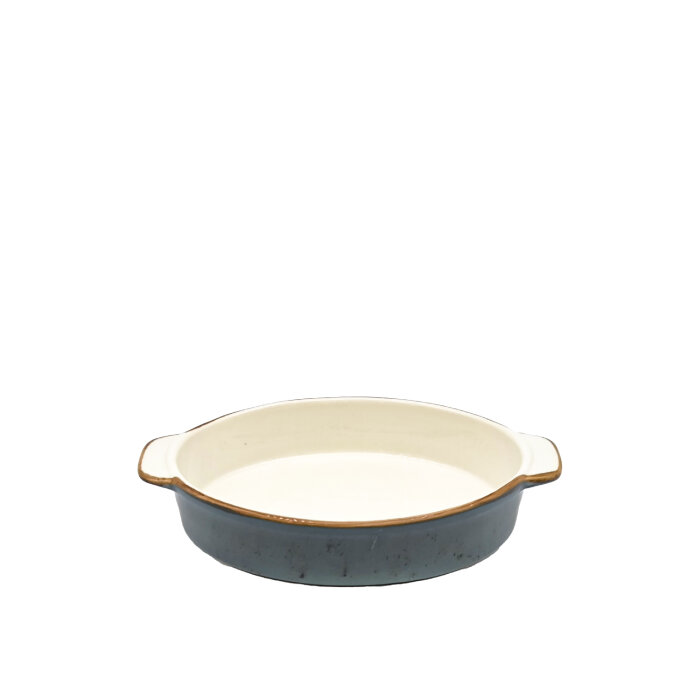 Tulu Porselen Fırın Kabı Oval ( 15X21cm)-Reactıve96 Mavi OV21FKR96 - 1
