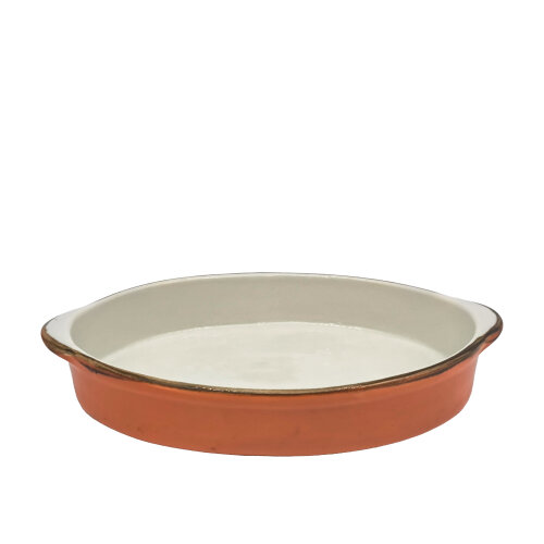 Tulu Porselen Fırın Kabı Oval ( 15X21cm)-Reactıver44 Turunc OV21FKR44 - TULU PORSELEN