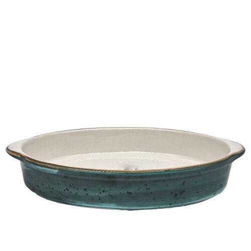 Tulu Porselen Fırın Kabı Oval ( 20X28cm)-Reactıve 72 Turkua OV28FKR72 - TULU PORSELEN