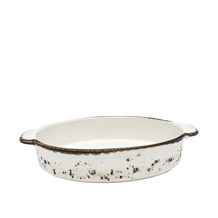 Tulu Porselen -Fırın Kabı Oval ( 20X28cm)-Reactıve Krem OV28FKR46 - 1
