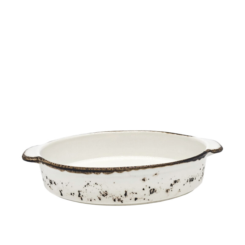 Zest Porcelain Fırın Kabı Oval 20X28 Cm-Paris Krem - 1