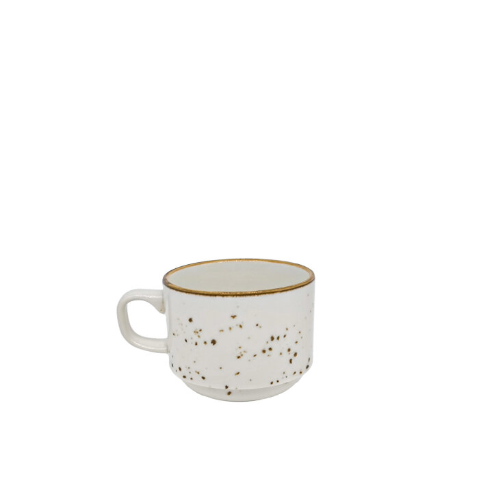 Tulu Porselen Flat Çay Fincanı Reactıve 46 Krem FLT01CFR46 - 1