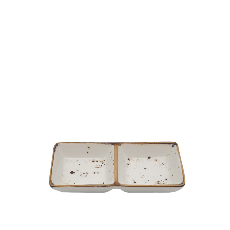 Zest Porcelain İkili Sosluk 13Cm X 6,5Cm-Paris Krem - 1