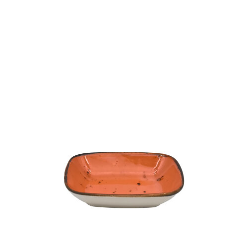 Tulu Porselen Kare Kayık 12cm-Reactıve 44Turuncu KL12KRR44 - TULU PORSELEN