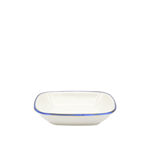 Zest Porcelain Klasik Kare  Kayık 14 Cm-Riva Mavi - ZEST PORCELAIN