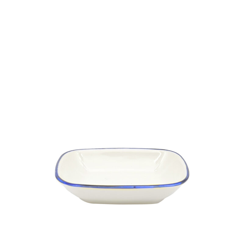 Zest Porcelain Klasik Kare  Kayık 14 Cm-Riva Mavi - 1