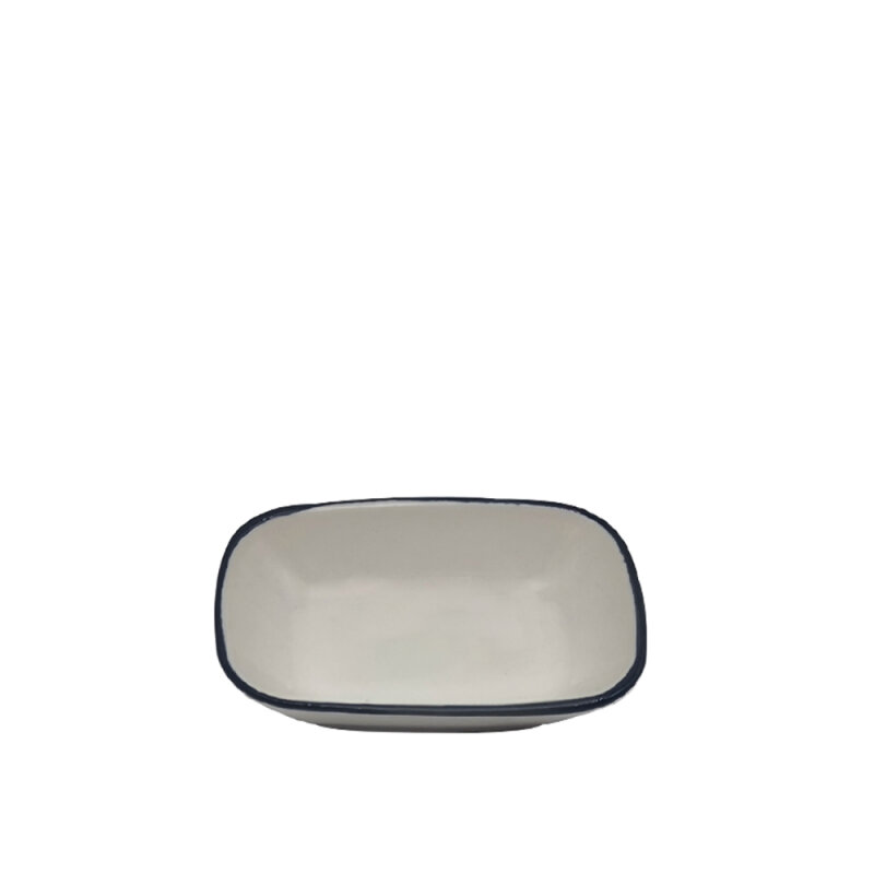 Zest Porcelain Klasik Kare Kayık 14 Cm -Riva Siyah - 1