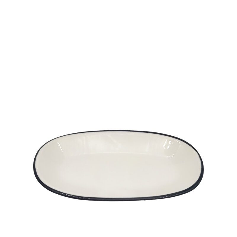 Zest Porcelain Klasik Kayık 19 Cmx11 Cm-Riva Siyah - 1