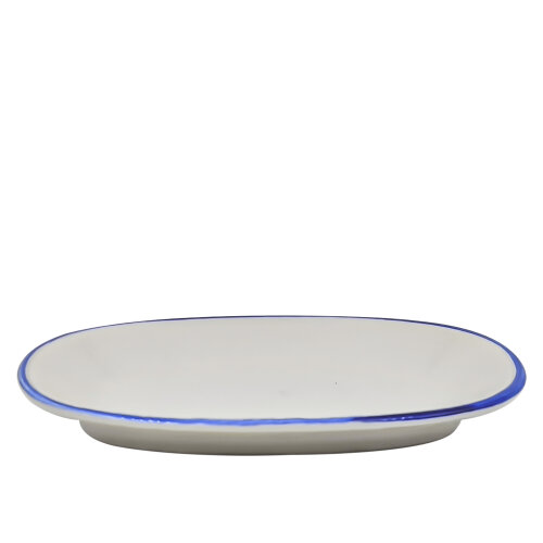 Zest Porcelain Klasik Kayık 29 Cm-Riva Mavi - ZEST PORCELAIN