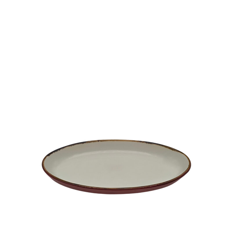 Tulu Porselen Oval Fırın Kabı 26cm Reactıve R36 Kırmızı TL26OFKR36 - 1