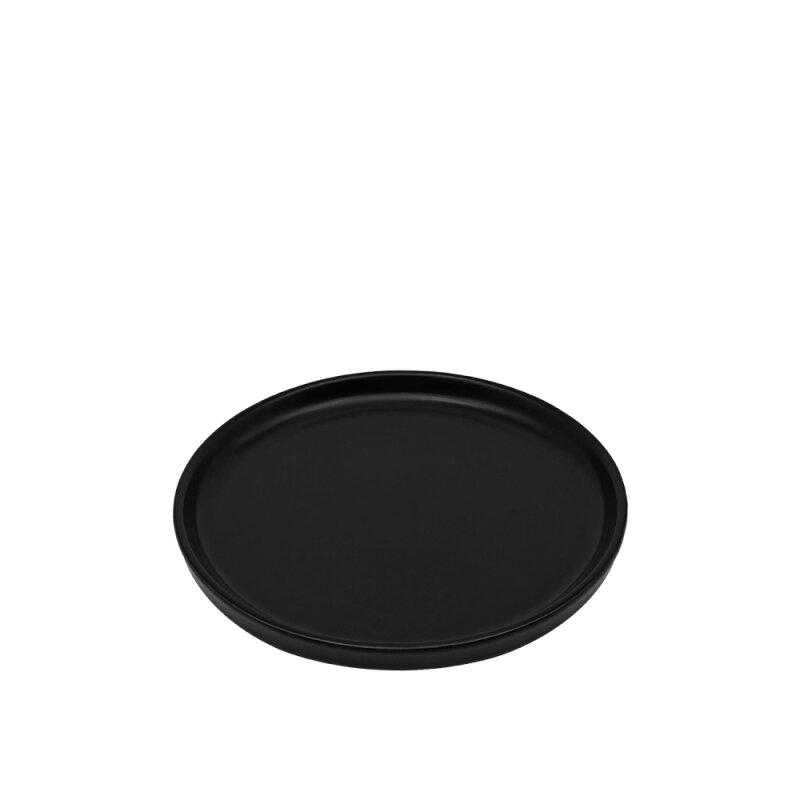 Tulu Porselen Step Tabak 21 Cm Saten 64 Siyah - 1