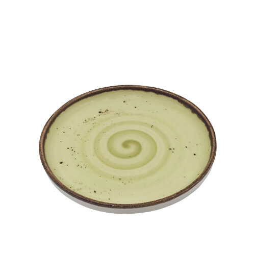Tulu Porselen Step Düz Tabak 21 cm-Reactıve 77 Yeşil - TULU PORSELEN
