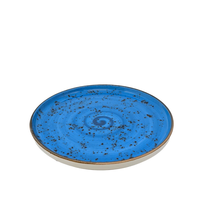 Tulu Porselen Step Tabak 27 cm-Reactıve Mavi - 2