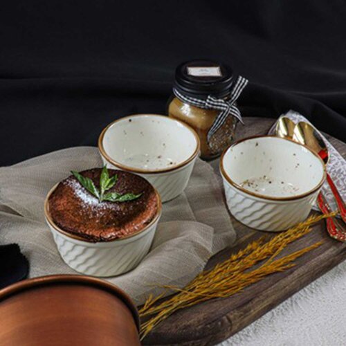 Zest Porcelain Suffle Kase 8 Cm Krem - 2