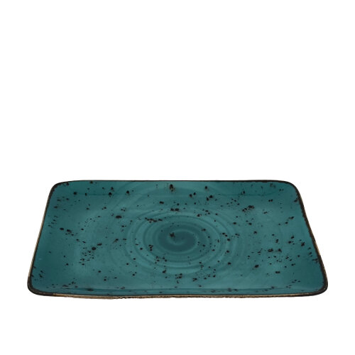 Zest Porcelain Tk Sunum Tabak 30X20 Cm-Paris Turkuaz - ZEST PORCELAIN