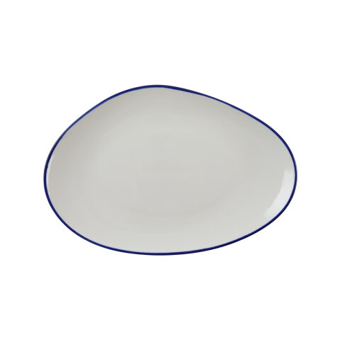 Zest Porcelain Kayık Sunum Tabak 35 Cm-Riva Mavi - ZEST PORCELAIN