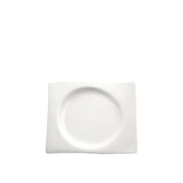 Ultraform Hotel Porselen Dalga Köşeli Düz Tabak 16X18 - 1