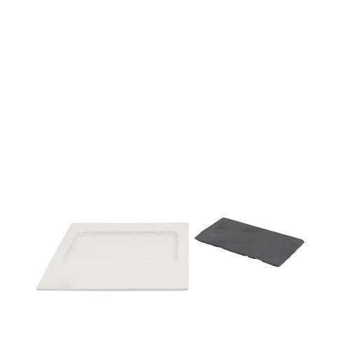 Ultraform Hotel Porselen D.Gen Bölmeli Kare Sunum Tabak 20X20 cm - ULTRAFORM PORSELEN