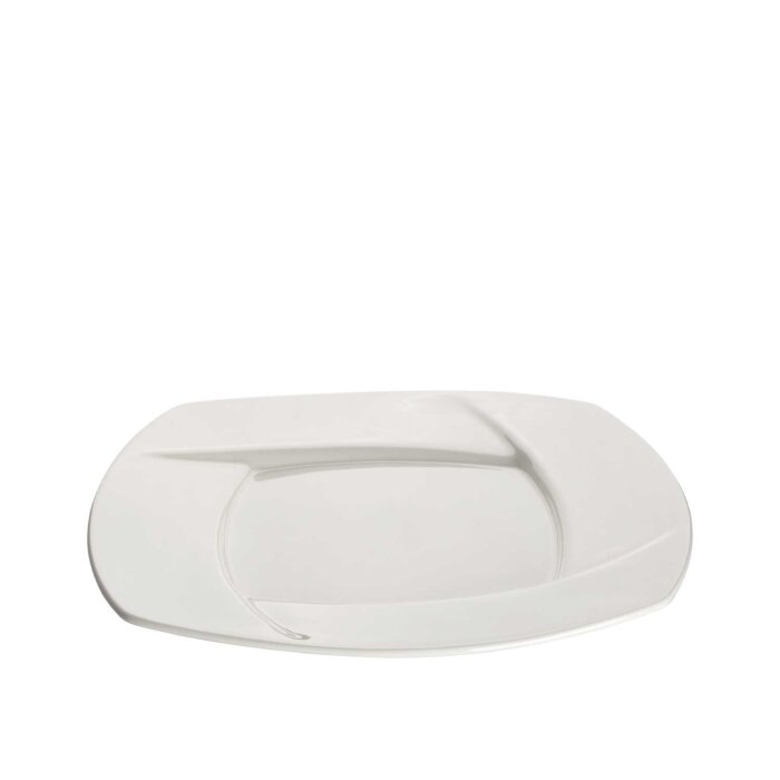 Ultraform Hotel Porselen Hasır 35 cm Kare Düz Tabak - 1