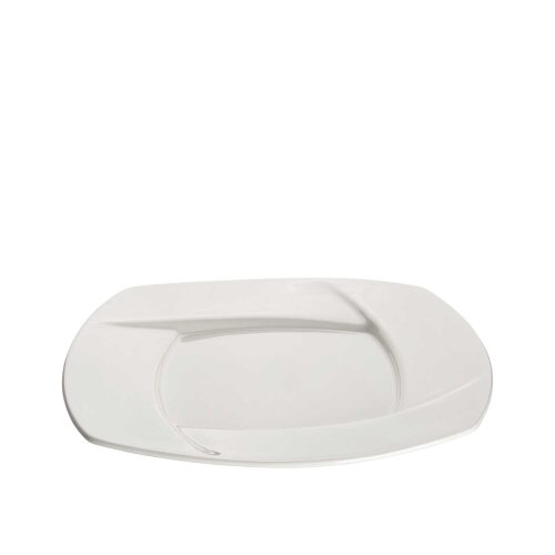Ultraform Hotel Porselen Hasır 35 cm Kare Düz Tabak - ULTRAFORM PORSELEN