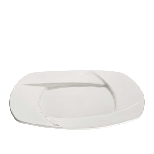 Ultraform Hotel Porselen Hasır 38,5 cm Kare Düz Tabak - ULTRAFORM PORSELEN