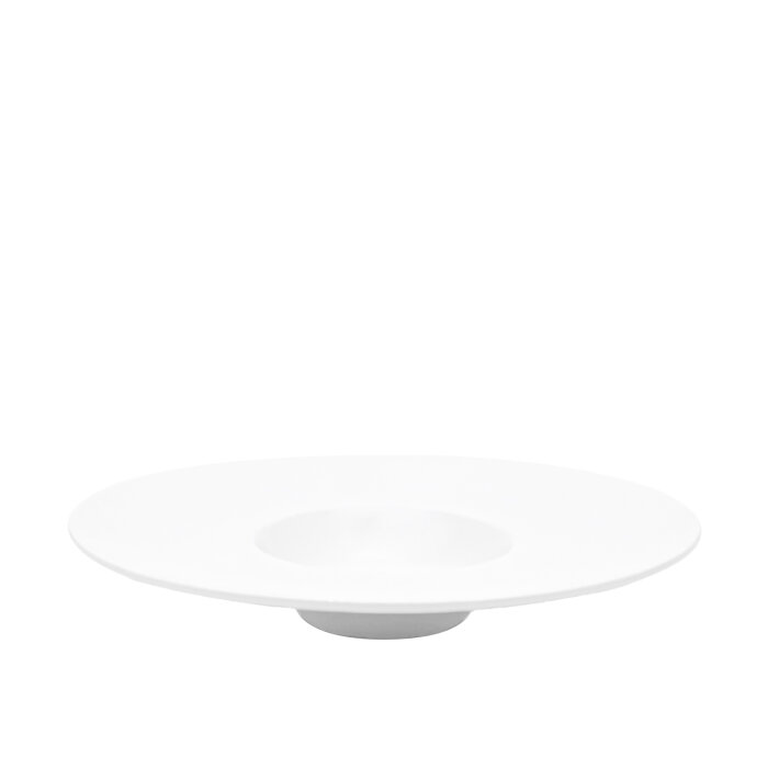 Ultraform Hotel Porselen 23,5 cm Saplı Makarna Sunum Tabak - 1