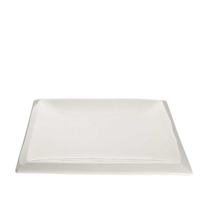 Ultraform Hotel Porselen Zambak 25,4 cm Kare Düz Tabak - 1