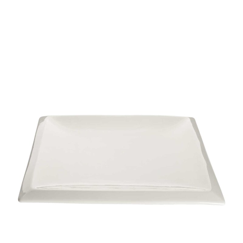 Ultraform Hotel Porselen Zambak 25,4 cm Kare Düz Tabak - 1