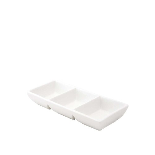 Ultraform Hotel Porselen 3 Bölmeli 11X25 Meze Tabak - ULTRAFORM PORSELEN