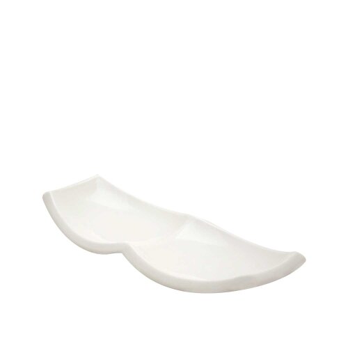Ultraform Hotel Porselen 30*12 cm 2 Bölmeli Meze Tabak - ULTRAFORM PORSELEN