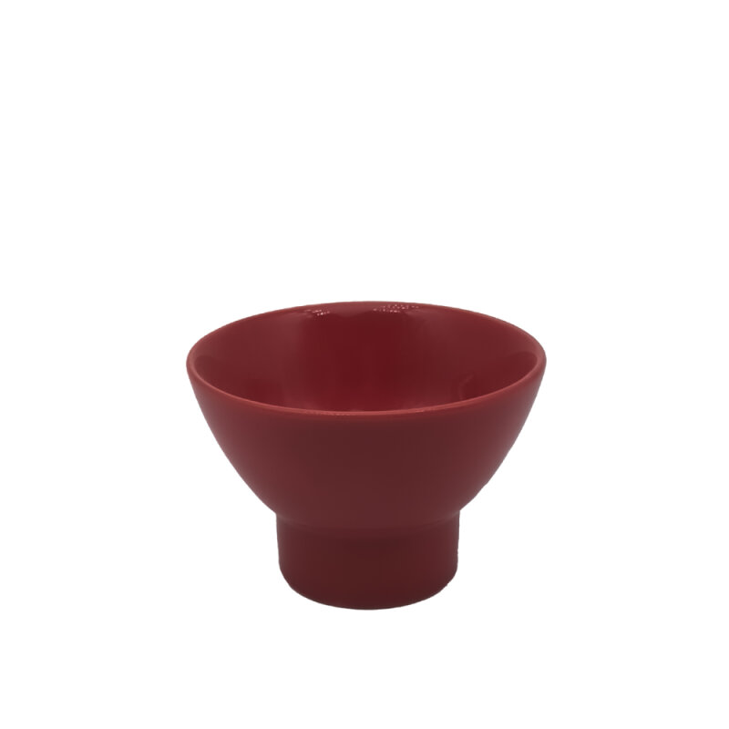 Ultraform Hotel Porselen Ayaklı Minimal Kase 10 cm Kırmızı - 1