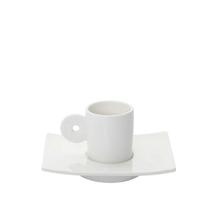 Ultraform Hotel Porselen Kahve Fincan Tabak 17X12 cm 130 cc - 1