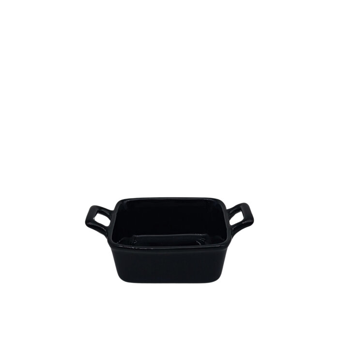 Ultraform Hotel Porselen Kuplu Sahan Tabak. 9X9 Siyah - 1