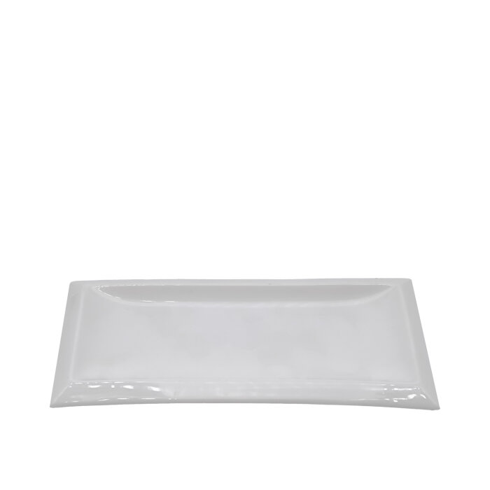 Tulu Porselen Ultraform Kenarlıklı Tepsi 30X15 cm-Krem ULTA6287 - 1