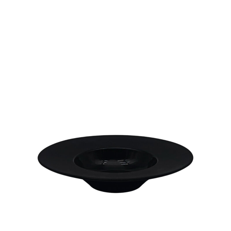 Ultraform Hotel Porselen Mat Siyah Sipagetti Tabak 20,5 cm - 1