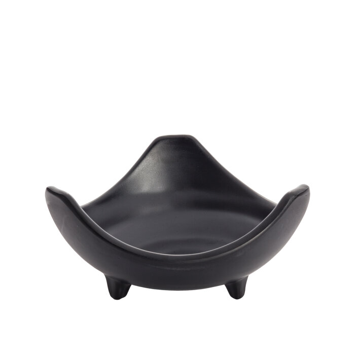 Ultraform Melamin Minimal Üçgen Kase Siyah 13.5Cm - 1