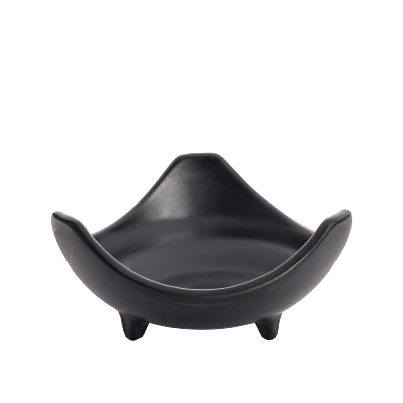 Ultraform Melamin Minimal Üçgen Kase Siyah 13.5Cm - 1