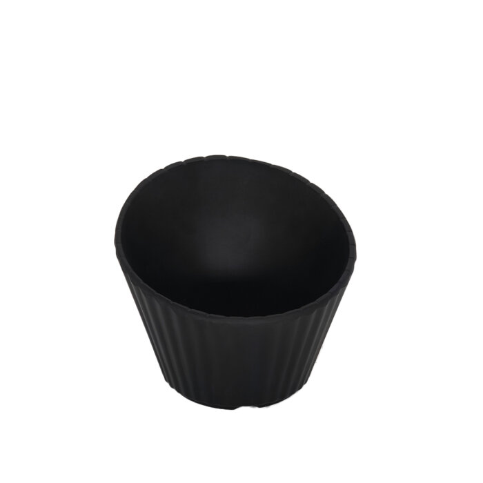 Ultraform Melamin Siyah Konik Kase 18X16X13Cm - 1