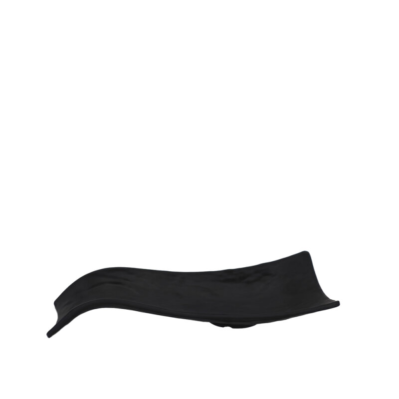 Ultraform Melamin Siyah Kulplu Tabak 16X34Cm - 1
