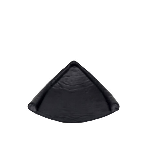 Ultraform Melamin Siyah Oyuklu Üçgen Tabak 25Cm - ULTRAFORM MELAMİN