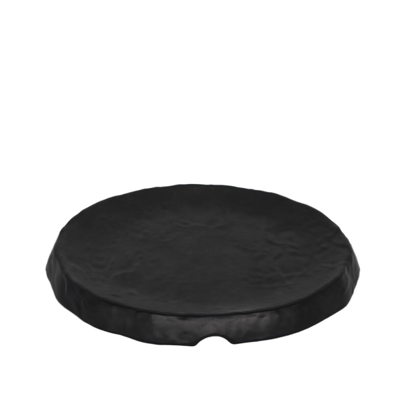 Ultraform Melamin Siyah Yuvarlak Tabak 30X3Cm - 1